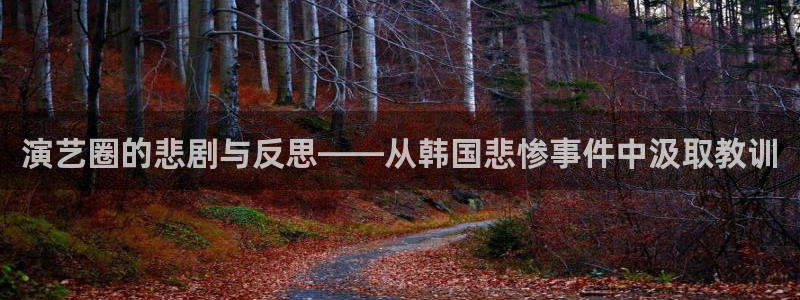 演艺圈的悲剧与反思——从韩国悲惨事件中汲取教训