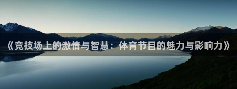《竞技场上的激情与智慧：体育节目的魅力与影响力》